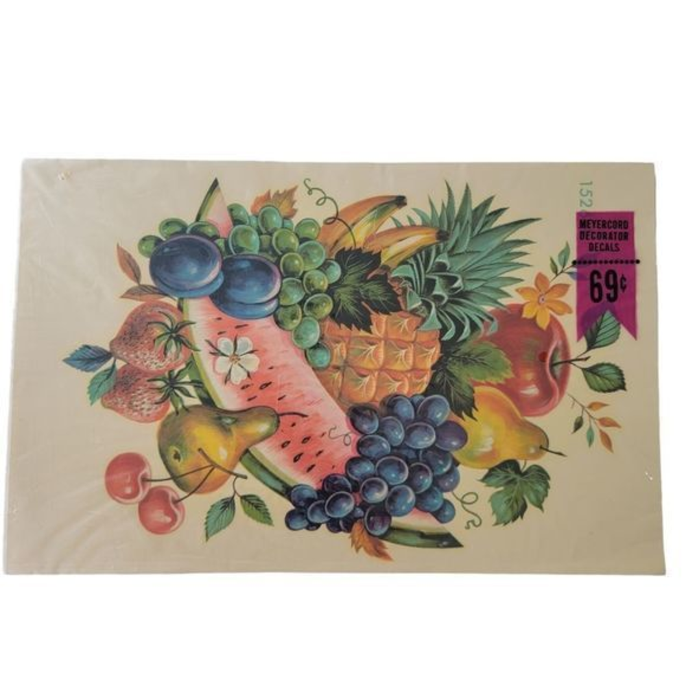 Vintage Meyercord Decoration Decals NIP  Crafts fruits‎  MCM KITCHEN DIY